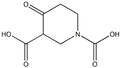 4-Oxo-1,3-piperidinedicarboxylic acid Struktur