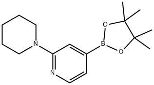 2-(piperidin-1-yl)-4-(4,4,5,5-tetraMethyl-1,3,2-dioxaborolan-2-yl)pyridine Struktur