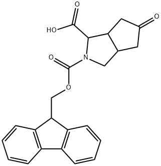 2-FMoc-5-oxo-octahydro-cyclopenta[c]pyrrole-1-carboxylic acid, 1403766-58-4, 結(jié)構(gòu)式