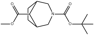 Methyl 3-Boc-3-azabicyclo[3.2.1]octane-8-carboxylate Struktur