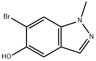 6-BroMo-5-hydroxy-1-Methyl-1H-indazole Struktur