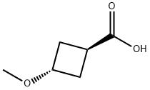 trans-3-Methoxycyclobutanecarboxylic acid Struktur