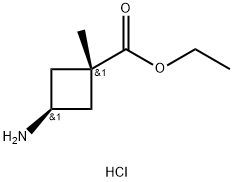 Ethyl trans-3-AMino-1-Methylcyclobutanecarboxylate hydrochloride Struktur