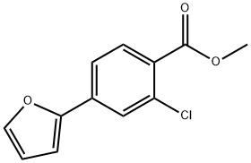 Methyl 2-chloro-4-(furan-2-yl)benzoate Struktur