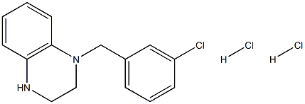 1-(3-Chlorobenzyl)-1,2,3,4-tetrahydroquinoxaline dihydrochloride Struktur