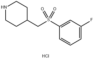 4-(3-Fluoro-benzenesulfonylMethyl)-piperidine hydrochloride Struktur