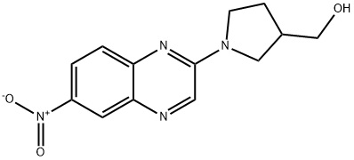 [1-(6-Nitro-quinoxalin-2-yl)-pyrrolidin-3-yl]-Methanol Struktur