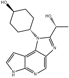 (1R,4r)-4-(2-((R)-1-hydroxyethyl)iMidazo[4,5-d]pyrrolo[2,3-b]pyridin-1(6H)-yl)cyclohexanol Struktur