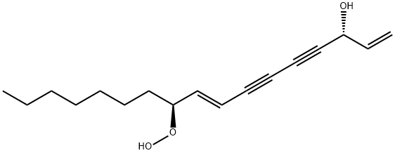 (3R,10S,8E)-10-Hydroperoxy-1,8-heptadecadiene-4,6-diyn-3-ol Struktur