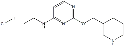 Ethyl-[2-(piperidin-3-ylMethoxy)-pyriMidin-4-yl]-aMine hydrochloride Struktur