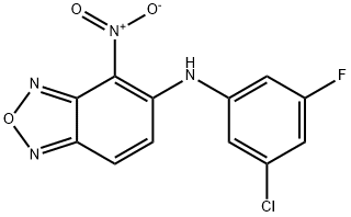 2,1,3-Benzoxadiazol-5-aMine, N-(3-chloro-5-fluorophenyl)-4-nitro-, 1422955-31-4, 結構式