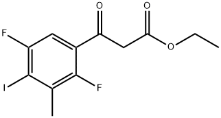 ethyl 3-(2,5-difluoro-4-iodo-3-Methylphenyl)-3-oxopropanoate Struktur