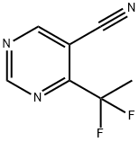 4-(1,1-difluoroethyl)pyriMidine-5-carbonitrile Struktur