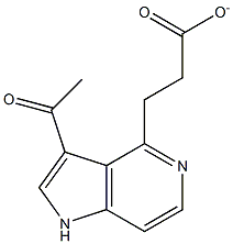 3-Acetyl-5-azaindole-4-ethyl carboxylate Struktur