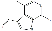 7-Chloro-4-Methyl-6-azaindole-3-carboxaldehyde Struktur