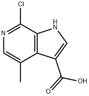 7-Chloro-4-Methyl-6-azaindole-3-carboxylic acid Struktur