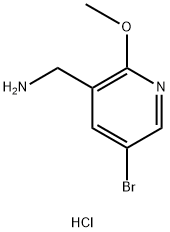 (5-broMo-2-Methoxypyridin-3-yl)MethanaMine hydrochloride Struktur