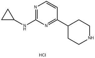 N-Cyclopropyl-4-(4-piperidinyl)-2-pyriMidinaMine hydrochloride Struktur