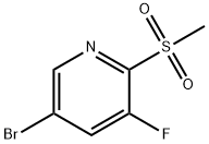 5-broMo-3-fluoro-2-(Methylsulfonyl)pyridine Struktur