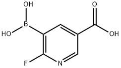 5-Carboxy-2-fluoropyridine-3-boronic acid Struktur