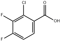 2-chloro-3,4-difluorobenzoic acid Struktur