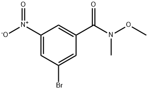 3-BroMo-N-Methoxy-N-Methyl-5-nitrobenzaMide Struktur