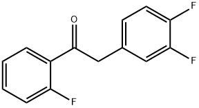 2-(3,4-Difluorophenyl)-1-(2-fluorophenyl)ethanone Struktur