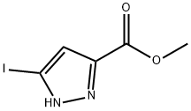 1H-Pyrazole-3-carboxylic acid, 5-iodo-, Methyl ester Struktur