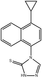 4-(4-cyclopropylnaphthalen-1-yl)-1H-1,2,4-triazole-5(4H)-thione Structure