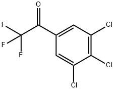 2,2,2-trifluoro-1-(3,4,5-trichlorophenyl)ethanone Struktur