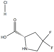 (S)-4,4-Difluoropyrrolidine-2-carboxylic acid hydrochloride Struktur