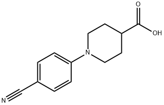 1-(4-cyanophenyl)piperidine-4-carboxylic acid Struktur