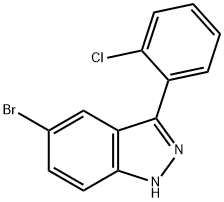 5-bromo-3-(2-chlorophenyl)-1H-indazole Struktur