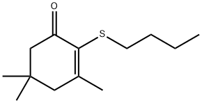 2-(butylthio)-3,5,5-triMethyl-2-cyclohexen-1-one Struktur