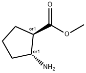 Cyclopentanecarboxylic acid, 2-amino-, methyl ester, (1R,2R)-rel- (9CI) Struktur