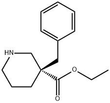 Ethyl (S)-3-benzylpiperidine-3-carboxylate Struktur