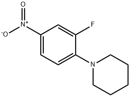 1-(2-Fluoro-4-nitrophenyl)piperidine, 97% Struktur