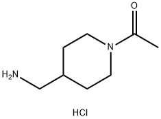 1-Acetyl-4-piperidineMethanaMine HCl Struktur