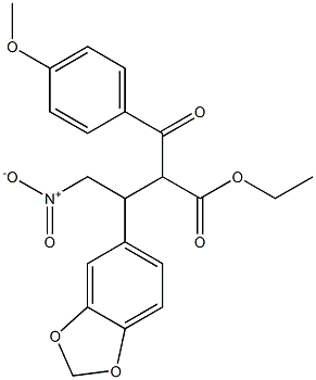 Ethyl 2-(4-Methoxybenzoyl)-3-(3,4-Methylenedioxy-phenyl)-4-nitro-butanoate Struktur