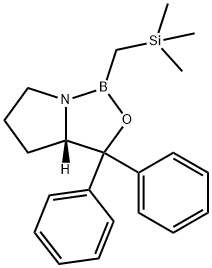 (R)-1-aza-2-bora-2-((triMethylsilyl)Methyl)-3-oxa-4,4-diphenylbicyclo<3.3.0>octane Struktur