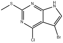 5-broMo-4-chloro-2-(Methylthio)-7H-Pyrrolo[2,3-d]pyriMidine Struktur