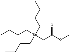 Methyl tributylstannylacetate Struktur