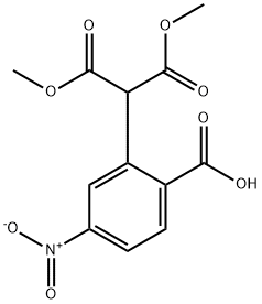 2-(1,3-diMethoxy-1,3-dioxopropan-2-yl)-4-nitrobenzoic acid Struktur