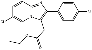 ethyl 2-(6-chloro-2-(4-chlorophenyl)iMidazo[1,2-a]pyridin-3-yl)acetate Struktur