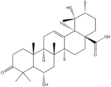 6,19-Dihydroxyurs-12-en-3-oxo-28-oic acid