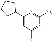 4-chloro-6-cyclopentylpyrimidin-2-amine Struktur