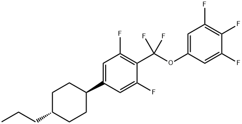 5-[[2,6-Difluoro-4-(trans-4-propylcyclohexyl)phenyl]difluoromethoxy]-1,2,3-trifluorobenzene Structure