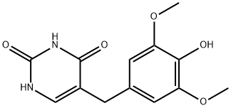 5-(4-Hydroxy-3,5-diMethoxybenzyl)-uracil Struktur