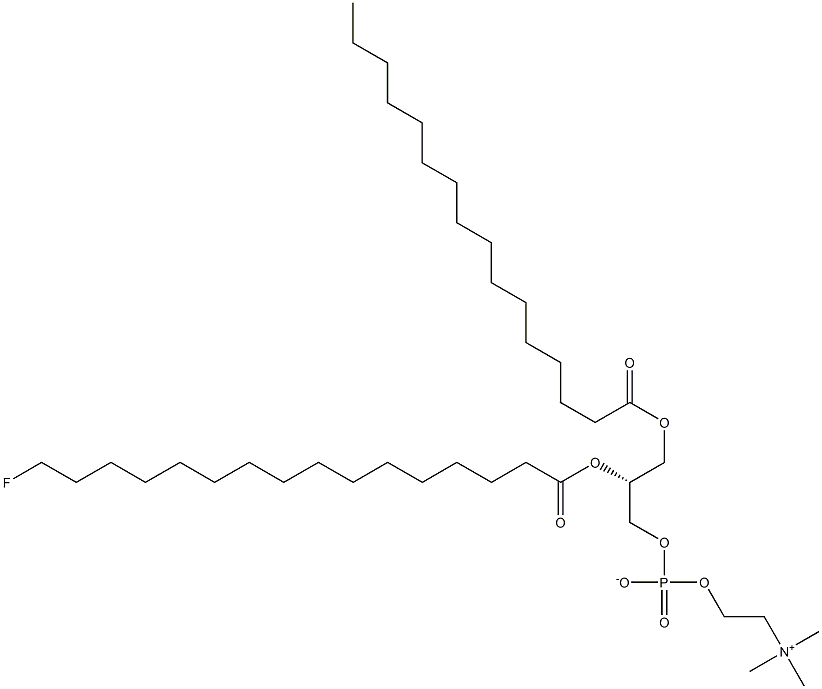 1-palMitoyl-2-(16-fluoropalMitoyl)-sn-glycero-3-phosphocholine Struktur