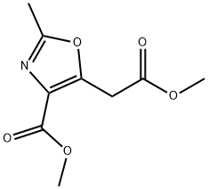 Methyl5-(2-Methoxy-2-oxoethyl)-2-Methyloxazole-4-carboxylate Struktur